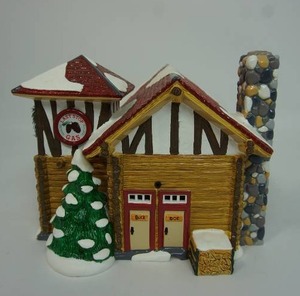 lot 74 image: Department 56 The Original Snow Village Collection The Last Stop Gas Station #56.55012 Year 1999