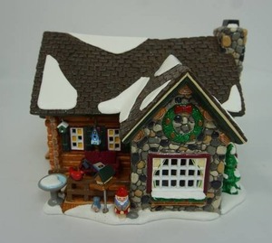 lot 75 image: Department 56 The Original Snow Village Collection Cedar Point Cabin #56.55009 Year 1999