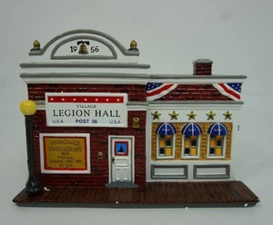 lot 77 image: Department 56 The Original Snow Village Collection Village Legion Hall #56.55080 Year 2001