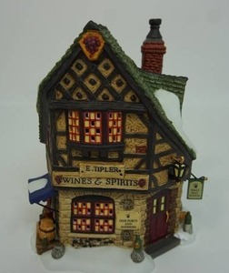 lot 81 image: Department 56 The Original Snow Village Collection Accessories E Tipler Agent for Wine & Spirits #56.58725 Year 2004...