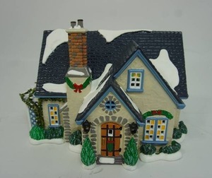 lot 83 image: Department 56 The Original Snow Village Collection Hidden Ponds House #56.54494 Year 1998....