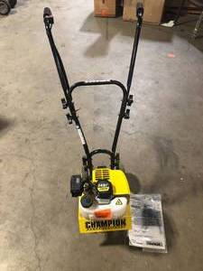 Champion Power Equipment 9.5 in. Portable Gas Garden Tiller Cultivator  Customer Returns See Pictures