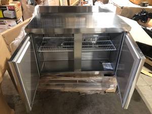 Koolmore 12 cu. ft. Commercial Upright Freezer 2-Door Undercounter with Worktop in Stainless Steel  Customer Returns See Pictures