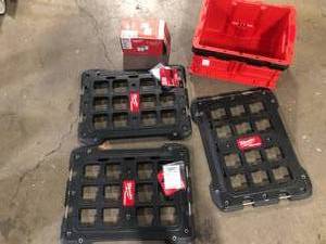 Lot of Assorted Milwaukee Tool Storage Bin and Hardware Items Customer Returns See Pictures