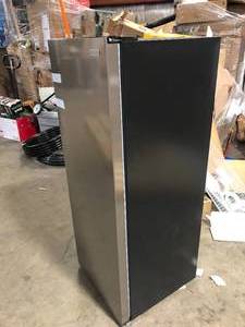 Vissani 7 cu. ft. Convertible Upright FreezerRefrigerator in Stainless Steel Garage Ready  damaged corner  Customer Returns See Pictures