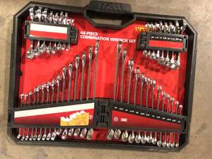 Husky SAE and Metric Combination Wrench Set with Tray (44-Piece) Customer Returns See Pictures
