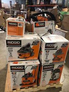 Pallet of Assorted WetDry Shop Vacs and Hardware Various Models and Conditions   Customer Returns See Pictures