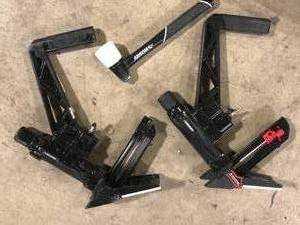 Lot of 2 Husky Pneumatic 3-in-1 15.5-Gauge and 16-Gauge 2 in. Flooring Nailer and Stapler with Quick Jam Release   Customer Returns See Pictures