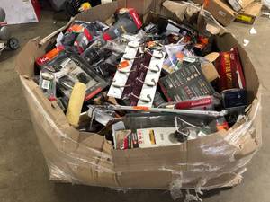 Gaylord of Assorted Door Locks and Handles Various Models and Conditions  Customer Returns See Pictures