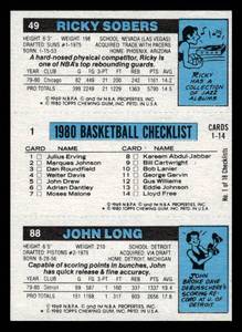 lot 22 image: 1980 Topps Julius Erving #1