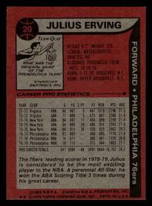 lot 24 image: 1979 Topps Julius Erving #20