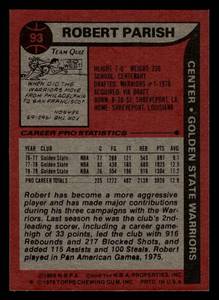 lot 26 image: 1979 Topps Robert Parish Rookie #93