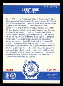lot 30 image: 1987 Fleer Sticker Larry Bird #4