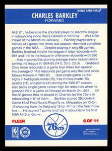 lot 32 image: 1987 Fleer Sticker Charles Barkley #6