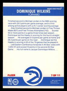 lot 33 image: 1987 Fleer Sticker Dominique Wilkins #7