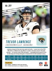 lot 55 image: 2021 Prestige Trevor Lawrence Rookie Card #201
