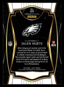lot 105 image: 2020 Select Jalen Hurts Rookie Card #150