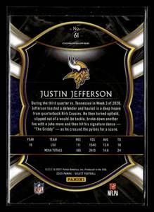 lot 117 image: 2020 Select Justin Jefferson Rookie Card #61