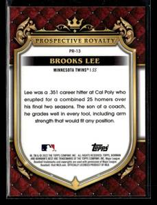 lot 123 image: 2022 Bowmans Best Prospective Royalty Brooks Lee Rookie Card #13