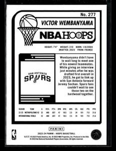 lot 133 image: 2023 NBA Hoops Victor Wembanyama Rookie Card #277