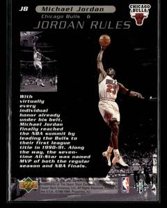 lot 138 image: 1998 Upper Deck Jordan Rules Michael Jordan #J8