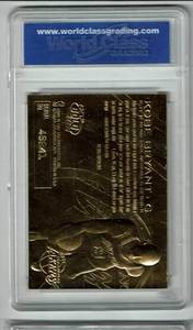 lot 62 image: WCG 10 1996 Fleer 23kt Gold Kobe Bryant Rookie - Purple Signature