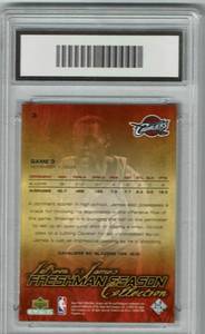 lot 65 image: GMA 9 2003 Upper Deck Freshman Season Lebron James Rookie #3