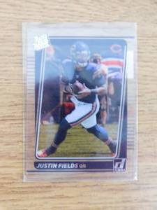 lot 141 image: 2021 Clearly Donruss Rated Rookie Justin Fields #53
