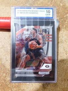 lot 147 image: ISA 10 Gem Mint 2020 Prizm Draft Anthony Edwards Rookie Card #1