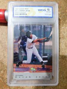 lot 151 image: WGC 10 Gem Mint 1992 Classic Best ML Bonus Card Derek Jeter Rookie Card #BC-22