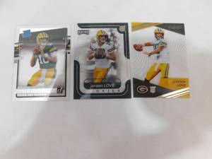 lot 171 image: (3) 2020 Jordan Love Rookie Cards LK