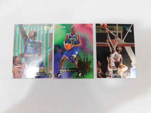 lot 175 image: (3) 1995 Kevin Garnett Rookie Cards LK