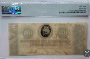 lot 1 image: RARE 1863 Uncirclulated $100 Bill