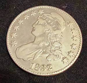 lot 5 image: 1832 Capped Bust Half Dollar (stunning)