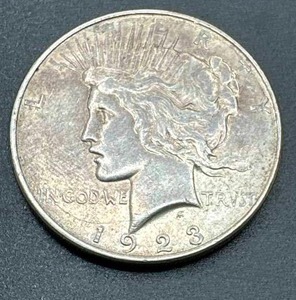 lot 9 image: 1923 Silver Peace Dollar