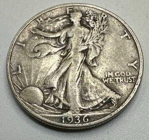 lot 12 image: 1936 Walking Liberty Half Dollar