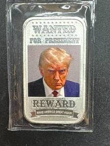 lot 16 image: 1oz .999 Silver Donald Trump mugshot Bar