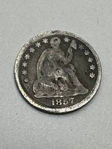 lot 49 image: 1857 Half Dime