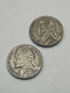 lot 73 image: Lot of 2 Silver War Nickels