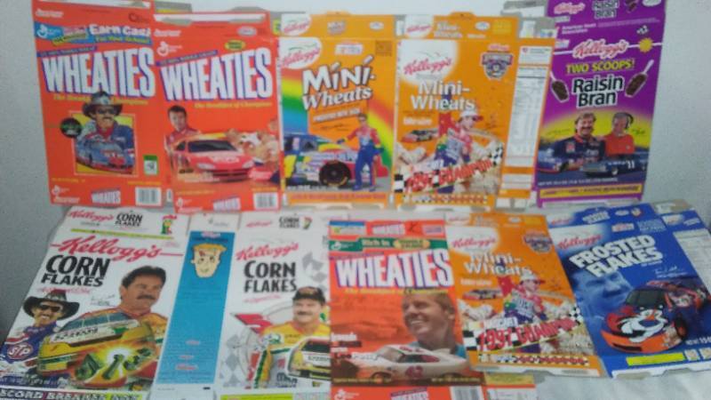 lot 26 image: NASCAR Cereal  Boxes, Train, Railroading, Model car kit