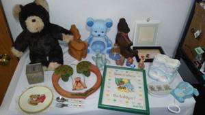 lot 13 image: Teddy Bear and infant decor lot.