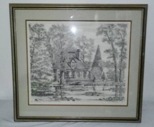 lot 130 image: S. Villeneuve Pencil Art. Original.