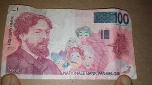 lot 163 image: 100 Nationale Bank Van Belgie Paper Bill, Honderd Frank.