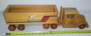 lot 206 image: Wood Semi Tractor Trailer - High End.