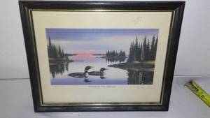 lot 227 image: Loon Print, Breaking The Silence.