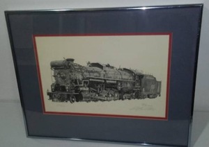 lot 292 image: Southern Railway Locomotive Print.
