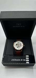 lot 14 image: Brand New Mens Zihlmann & Co. Precision Skeleton Watch $749 Retail