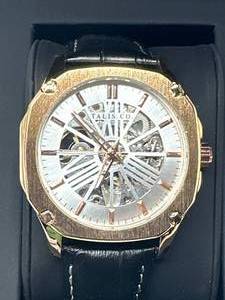 lot 27 image: Brand New Mens Talis & Co. Skeleton Watch $719 Retail