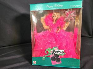 lot 20 image: Mattel 1990 Happy Holidays Barbie - New in Box
