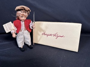 lot 61 image: Birgitte Frigast Collection Farmer Carl Porcelain Doll in Box - 9 Tall